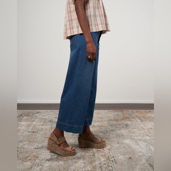 The GREAT the seafair jean, high waist wide leg - blue grass wash Size 28 - Picture 3 of 13